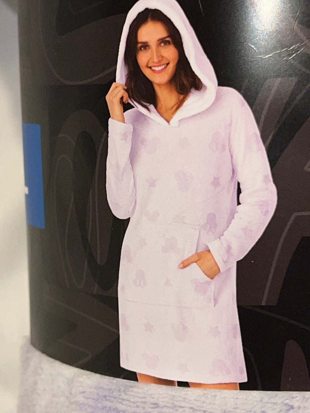 NIP Mickey & Minnie Hooded Lounger Pajama Gown L